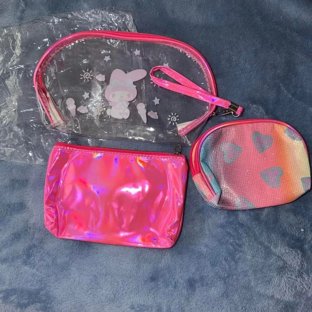 Sanrio My Melody pink holographic bag set lot of 3 bags
